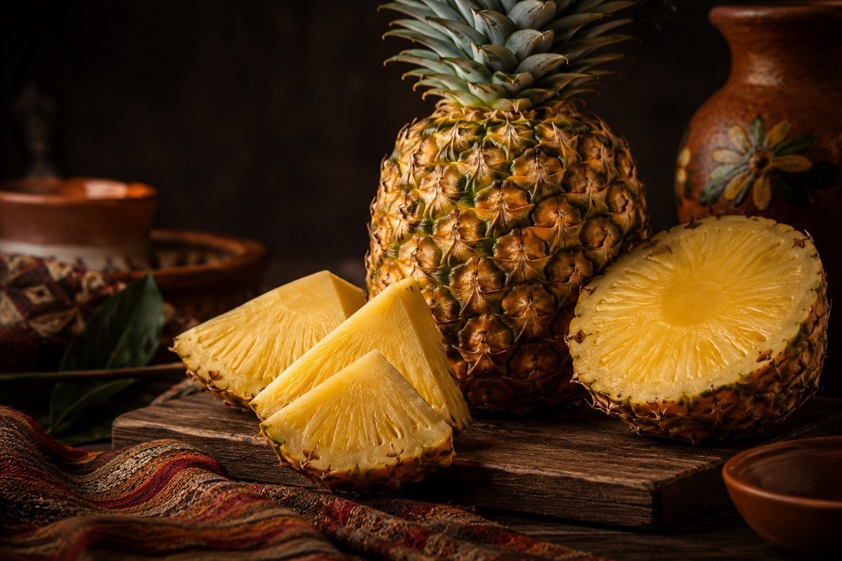 Piña fresca — ingrediente del Tepache Milenario